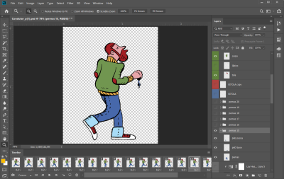 Classical hand-drawn animation using Photoshop